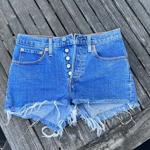 Distressed Levi Shorts
